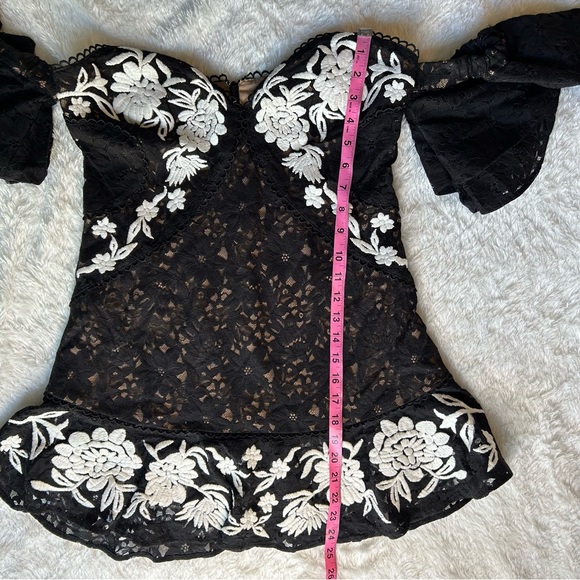 For love and lemons lace off shoulder mini dress - Picture 3 of 6